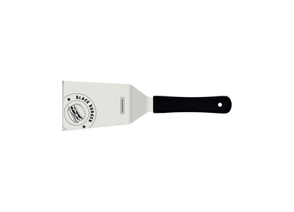 Espátula Tramontina Black Burger con Lámina de Acero Inoxidable y Mango de Polipropileno Negro de 6"