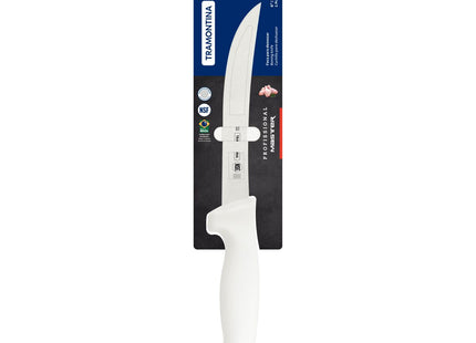 Cuchillo para Deshuesar 6" Tramontina Profesional con Lámina de Acero Inoxidable y Mango de Polipropileno Blanco