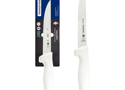 Cuchillo para Deshuesar Tramontina Profissional Master con Lámina de Acero Inoxidable y Mango en Polipropileno Blanco 6"