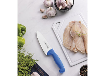 Cuchillo para Carne Tramontina Profissional Master con Lámina en Acero Inoxidable y Mango de Polipropileno Azul 6"