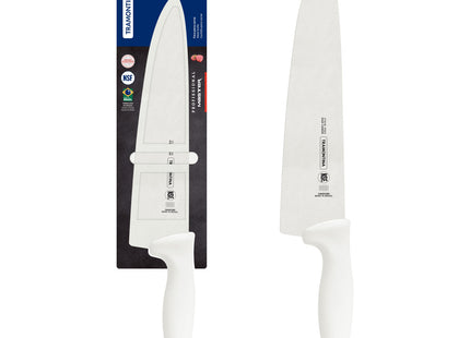 Cuchillo para Carne 10" Tramontina Profissional Master con Lámina en Acero Inoxidable y Mango en Polipropileno Blanco