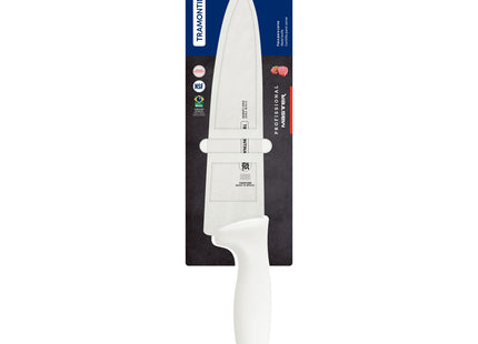 Cuchillo para Carne 8" Tramontina Profissional Master con Lámina en Acero Inoxidable y Mango en Polipropileno Blanco