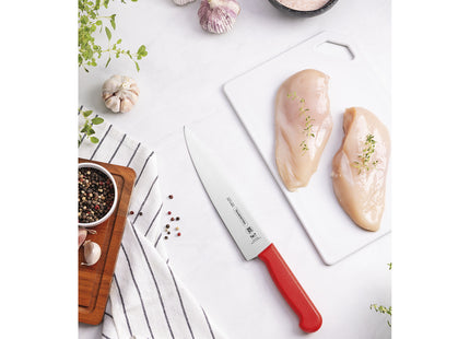 Cuchillo para Carne Tramontina Profissional Master con Lámina en Acero Inoxidable y Mango de Polipropileno Rojo con Protección Antimicrobiana 8"