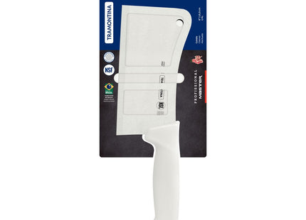 Hachuela Tramontina Profissional Master con Lámina en Acero Inoxidable y Mango de Polipropileno Blanco 6"
