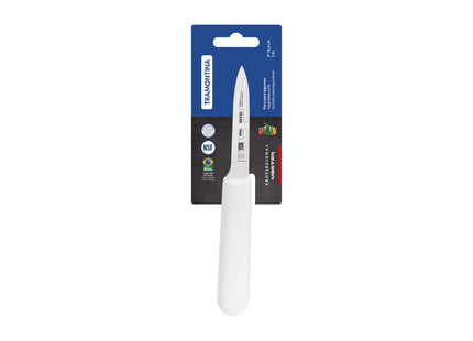 Cuchillo para Legumbres Tramontina Profissional Master con Lámina en Acero Inoxidable y Mango en Polipropileno Blanco 3"