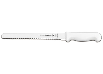 Cuchillo para Fiambres Tramontina Profissional Master con Lámina de Acero Inoxidable y Mango de Polipropileno Blanco 10"