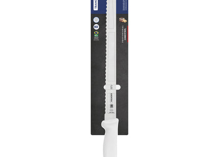 Cuchillo para Fiambres Tramontina Profissional Master con Lámina de Acero Inoxidable y Mango de Polipropileno Blanco 12"