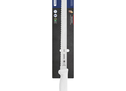 Cuchillo para Fiambres Tramontina Profissional Master con Lámina de Acero Inoxidable y Mango de Polipropileno Blanco 12"