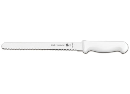Cuchillo para Fiambres Tramontina Profissional Master con Lámina de Acero Inoxidable y Mango de Polipropileno Blanco 12"