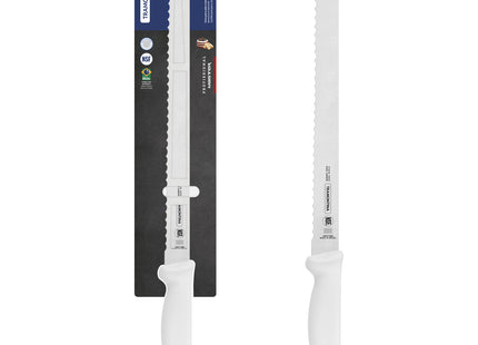 Cuchillo para Fiambres Tramontina Profissional Master con Lámina de Acero Inoxidable y Mango de Polipropileno Blanco 12"