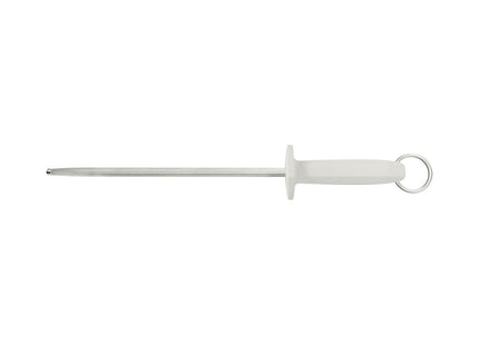 Afilador Estriado Tramontina Profissional Master con Eje de Acero Carbono y Mango en Polipropileno Blanco 10"