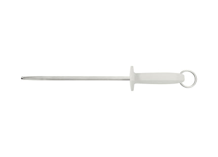 Afilador Estriado Tramontina Profissional Master con Eje de Acero Carbono y Mango en Polipropileno Blanco 10"