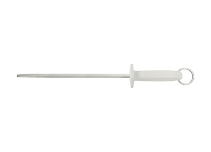Afilador Estriado Tramontina Profissional Master con Eje de Acero Carbono y Mango en Polipropileno Blanco 12"