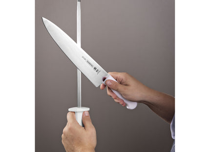 Afilador Estriado Tramontina Profissional Master con Eje de Acero Carbono y Mango en Polipropileno Blanco 12"