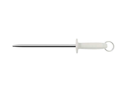 Afilador Liso Tramontina Profissional Master con Eje en Acero Carbono y Mango de Polipropileno Blanco 10"