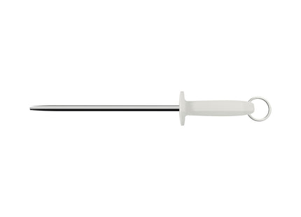Afilador Liso Tramontina Profissional Master con Eje en Acero Carbono y Mango de Polipropileno Blanco 10"