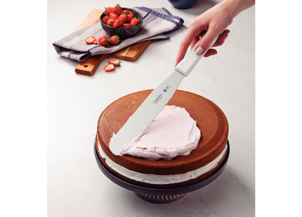 Espátula para Repostería Tramontina Profesional con Lámina en Acero Inoxidable y Mango de Polipropileno Blanco 8"