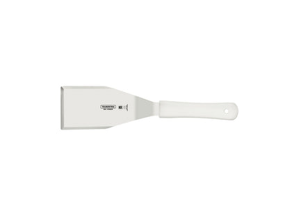 Espátula para Hamburguesas Tramontina Profissional Master con Lámina en Acero Inoxidable y Mango de Polipropileno Blanco 6x3"