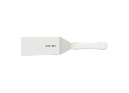 Espátula para Hamburguesas Tramontina Profissional Master con Lámina en Acero Inoxidable y Mango de Polipropileno Blanco 8x3"