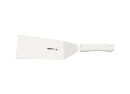 Espátula para Hamburguesas Tramontina Profissional Master con Lámina en Acero Inoxidable y Mango de Polipropileno Blanco 8x3"