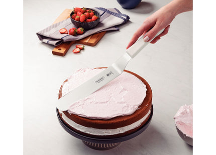 Espátula para Repostería Tramontina Profissional Master con Lámina en Acero Inoxidable y Mango de Polipropileno Blanco 10"