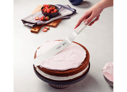 Espátula para Repostería Tramontina Profissional Master con Lámina en Acero Inoxidable y Mango de Polipropileno Blanco 10"