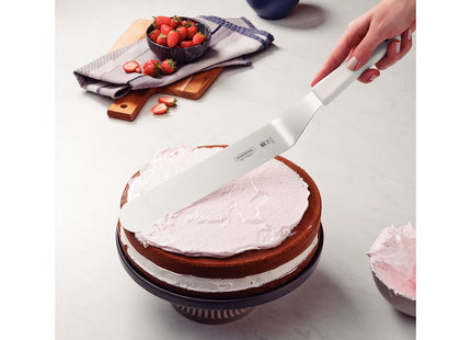 Espátula para Repostería Tramontina Profissional Master con Lámina en Acero Inoxidable y Mango de Polipropileno Blanco 12"