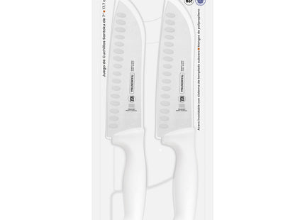 Juego de Cuchillos Tramontina Professional Master con Láminas de Acero Inoxidable y Mangos de Polipropileno Blanco 2 Piezas