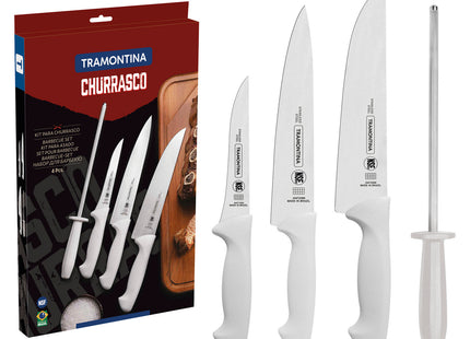 Juego de Cuchillos para Asado Tramontina de Acero Inoxidable con Mango de Polipropileno 4 Piezas