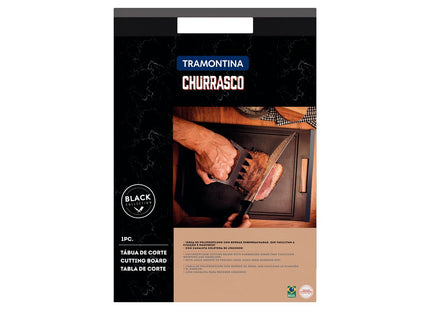 Tabla de Corte Tramontina Churrasco Black en Polipropileno Negro
