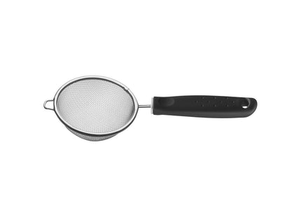 Colador Tramontina Utilità en Acero Inoxidable con Mango de Polipropileno Negro 9 cm