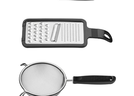 Juego de Utensilios Tramontina Utilità en Acero Inoxidable con Mangos de Polipropileno Negro 3 Piezas