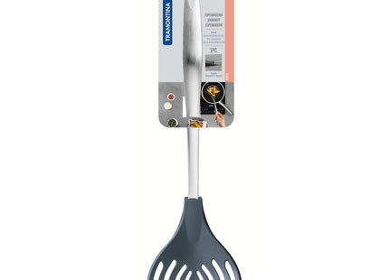 Espumadera Tramontina Movin en Nylon Gris con Mango de Acero Inoxidable Gris