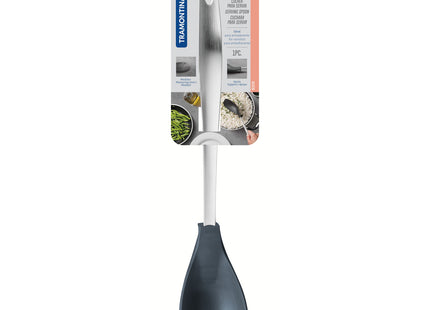 Cuchara para Servir Tramontina Movin en Nylon con Mango de Acero Inoxidable Gris