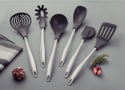 Cuchara para Servir Tramontina Movin en Nylon con Mango de Acero Inoxidable Gris
