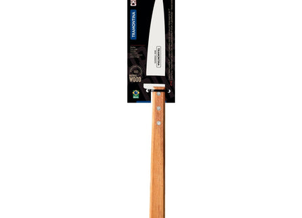 Cuchillo Trinchante Tramontina Churrasco con Lámina de Acero Inoxidable y Mango de Madera 7"