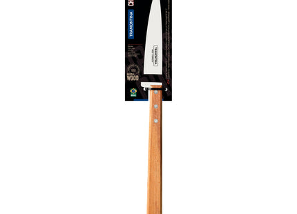 Cuchillo Trinchante Tramontina Churrasco con Lámina de Acero Inoxidable y Mango de Madera 7"