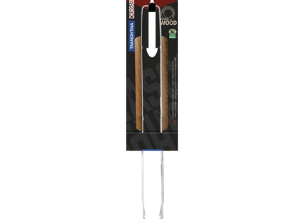Pinza para Carne Tramontina Asado con Lámina de Acero Inoxidable y Mango de Madera 37 cm