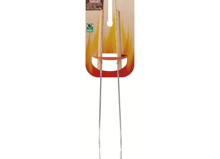 Pinza para Carbón Tramontina Churrasco con Lámina de Acero Inoxidable y Mango de Madera 47.3 cm