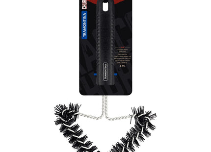 Cepillo para Limpiar Tramontina Churrasco con Estructura de Acero Inoxidable con Cerdas de Nylon y Mango de Polipropileno