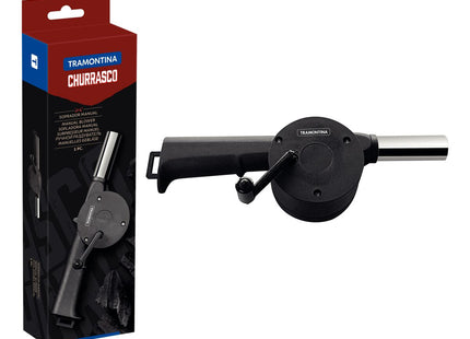Soplador manual de carbón Tramontina de polipropileno y acero inoxidable.