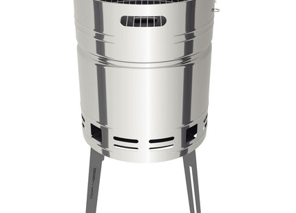Grill a Carbón Tramontina TCP 400 de Acero Inoxidable con Bandeja para Carbón de Acero Esmaltado