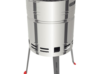 Grill a Carbón Tramontina TCP 400 de Acero Inoxidable con Bandeja para Carbón de Acero Esmaltado
