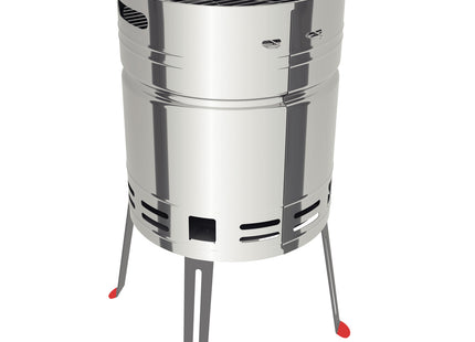 Grill a Carbón Tramontina TCP 400 de Acero Inoxidable con Bandeja para Carbón de Acero Esmaltado