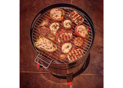 Grill a Carbón Tramontina TCP 400 de Acero Inoxidable con Bandeja para Carbón de Acero Esmaltado