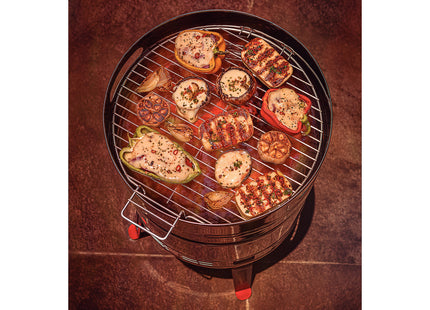 Grill a Carbón Tramontina TCP 400 de Acero Inoxidable con Bandeja para Carbón de Acero Esmaltado