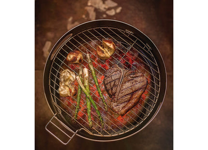 Grill a Carbón Tramontina TCP 400 de Acero Inoxidable con Bandeja para Carbón de Acero Esmaltado