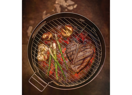 Grill a Carbón Tramontina TCP 400 de Acero Inoxidable con Bandeja para Carbón de Acero Esmaltado