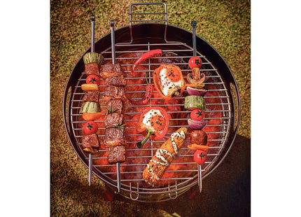 Grill a Carbón Tramontina TCP 400 de Acero Inoxidable con Bandeja para Carbón de Acero Esmaltado