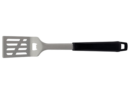 Espátula Tramontina Churrasco Black con Lámina en Acero Inoxidable y Mango de Polipropileno Negro con Destapador de Botellas